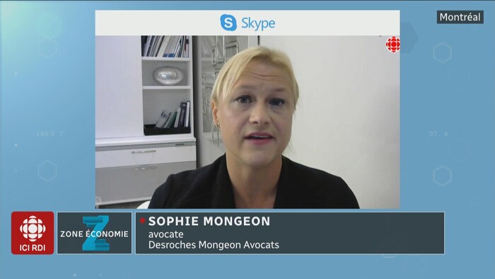 Sophie Mongeon assise dans son bureau. 