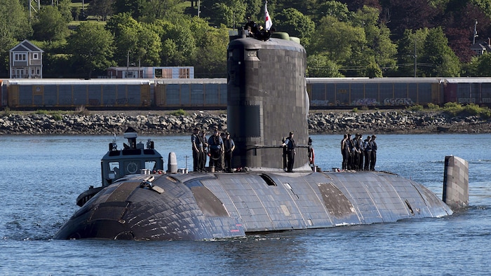 Le NCSM Windsor, l’un des sous-marins de patrouille à long rayon d’action de classe Victoria.