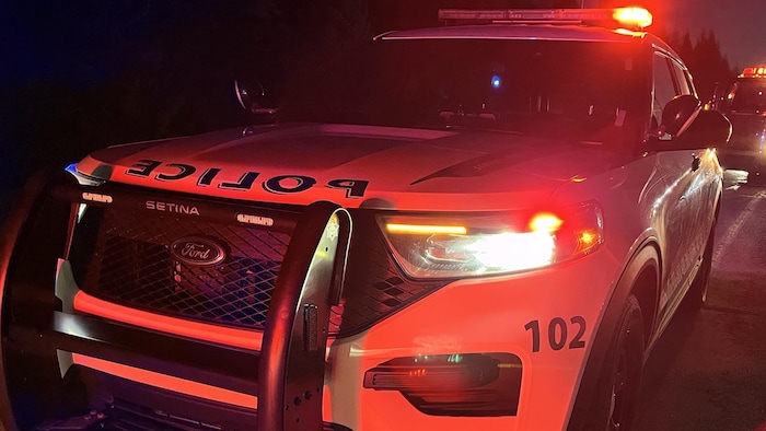 Un véhicule de patrouille du Service de police de Sherbrooke.