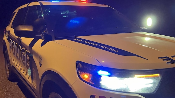 Un véhicule du Service de police de Sherbrooke.