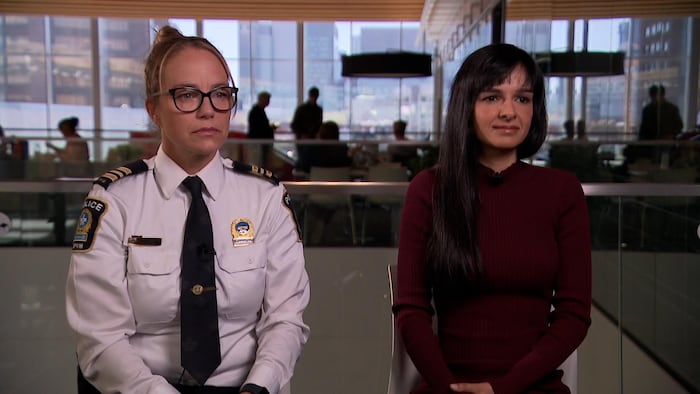 Anouk St-Onge et Me Maya Ducasse-Hathi assises en entrevue.