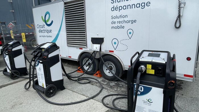 Des bornes de recharges électriques.