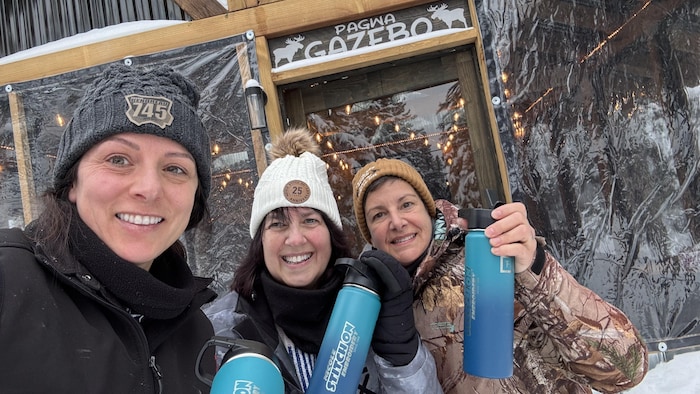 Les trois membres de l'équipe StitchWaxProxx composée de Linda Proulx, Manon Cy et Nicole Gendreau.
