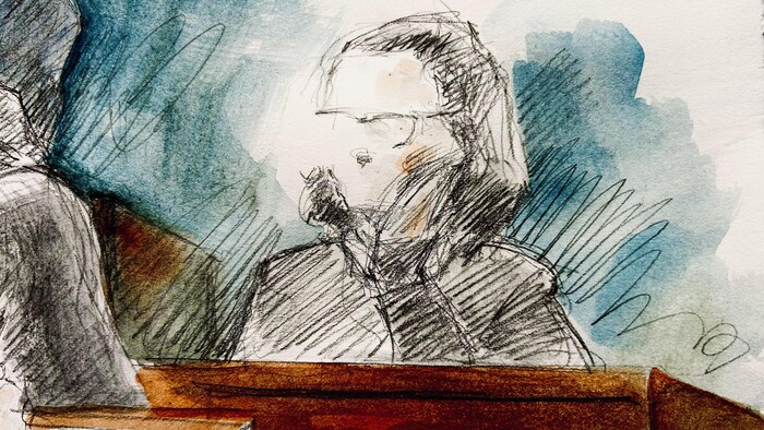 Illustration judiciaire du procès.