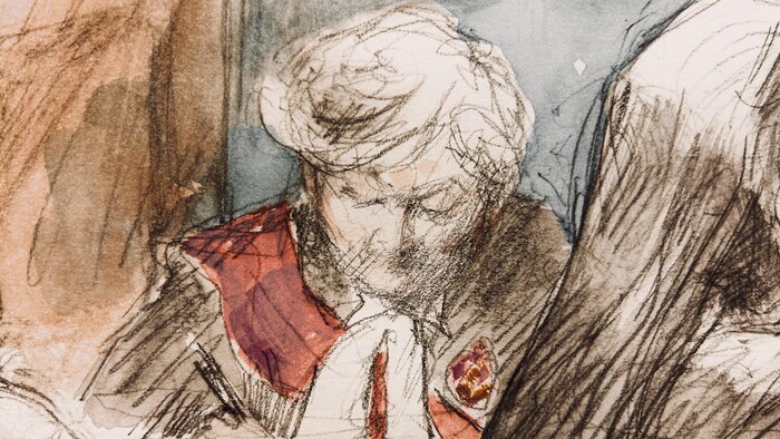 Illustration judiciaire du procès.