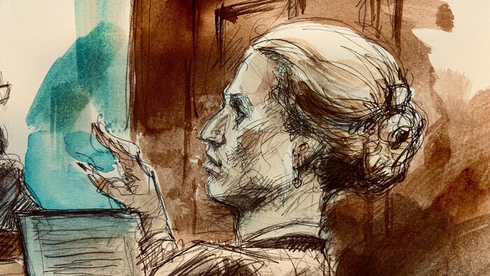 Illustration judiciaire du procès.