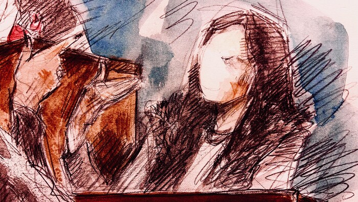 Une illustration judiciaire du procès.