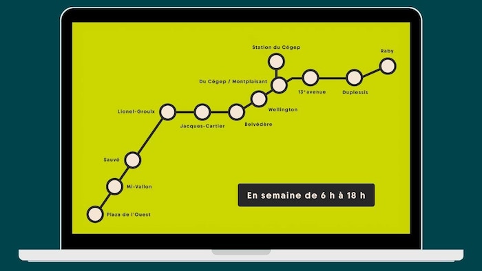 Le trajet de la ligne X800.