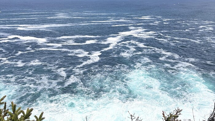 L'eau turquoise de l'océan antlantique lors d'une journée ensoleillée sur le sentier Sugarloaf.