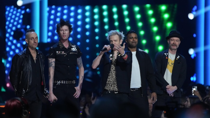 Le groupe Sum 41 qui a été intronisé au Panthéon de la musique canadienne en 2025.