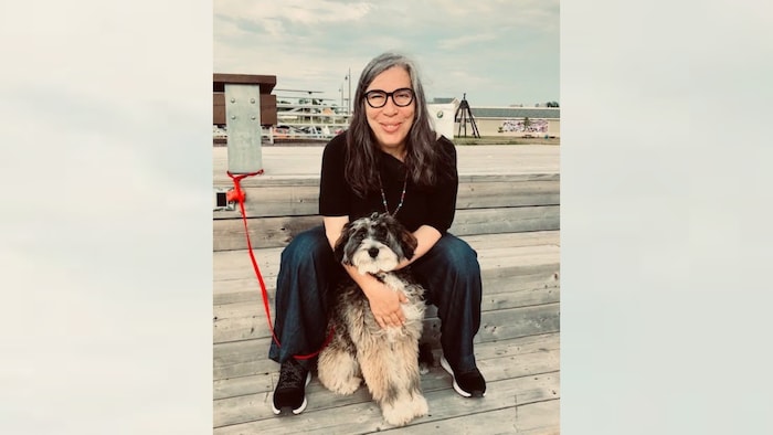 Suzie Larrivée et son chien