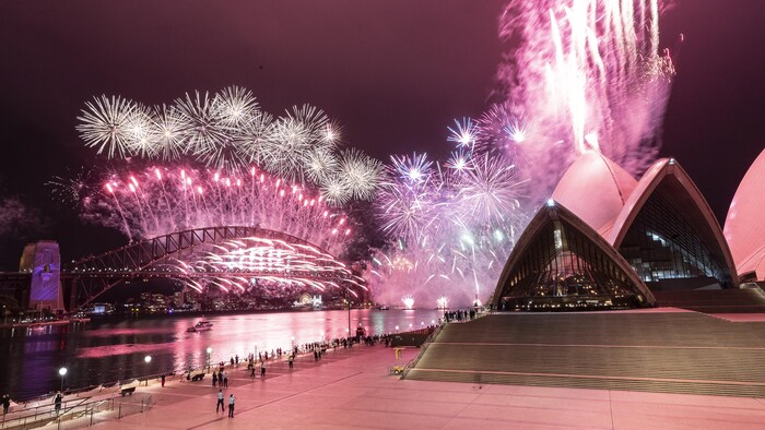 Australie, Les spectateurs interdits au feu d'artifice du Nouvel An de  Sydney