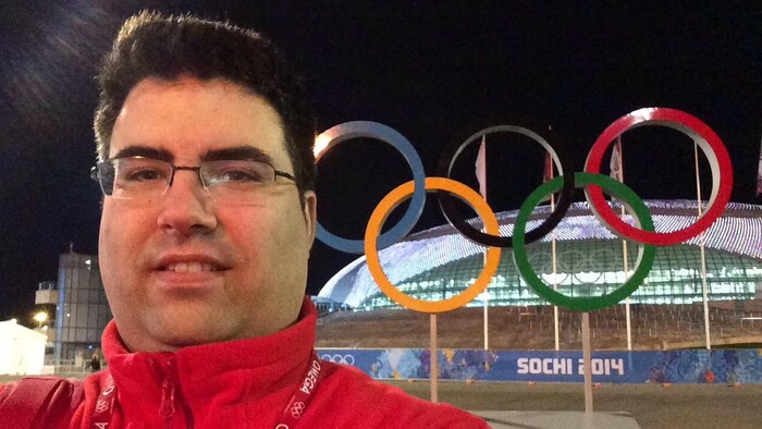 Sylvain Richard aux Jeux Olympiques de Sotchi, en Russie, en 2014.