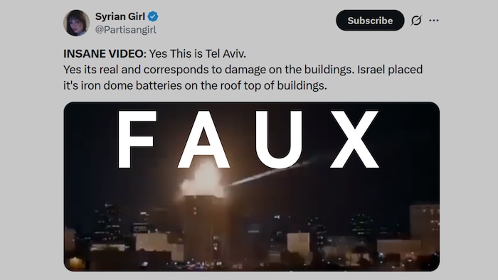 We see a missile hitting a building.