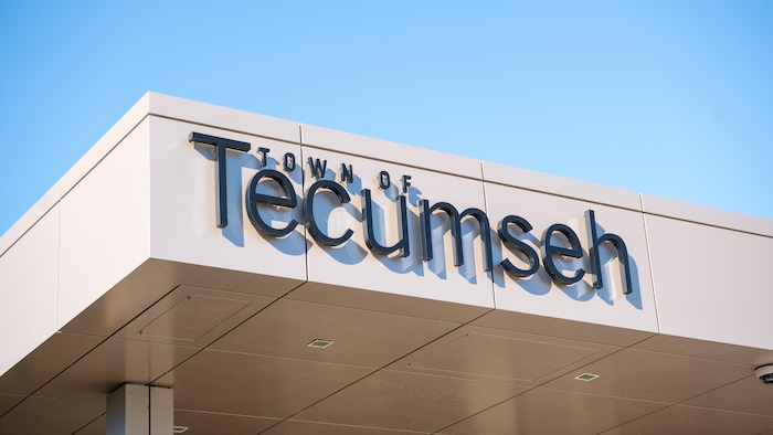 Façade de la mairie de Tecumseh.