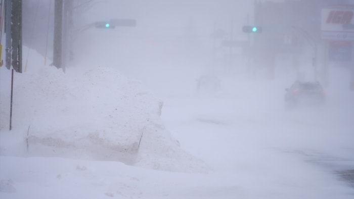 La visibilité est réduite sur le boulevard René-Lepage à Rimouski.