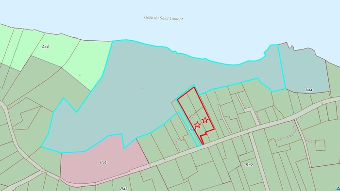 Une carte montre les terrains ayant fait l'objet de travaux et celle qui est protégée.