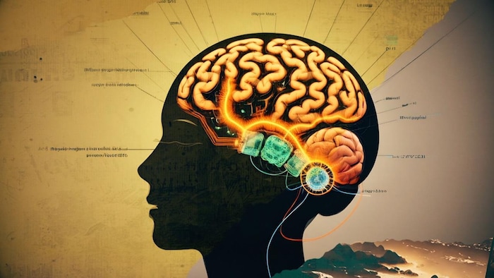 Illustration d'un cerveau dans lequel s'opèrent des connexions.