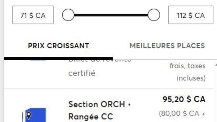 Capture d'écran du tract  web du TIFF determination    acheter des billets en ligne.