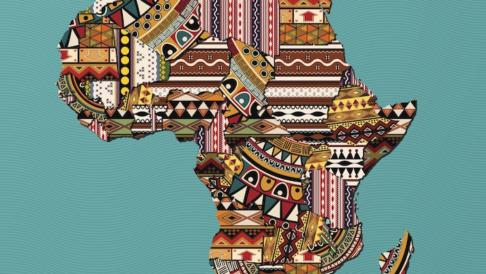 Une carte de l'Afrique.