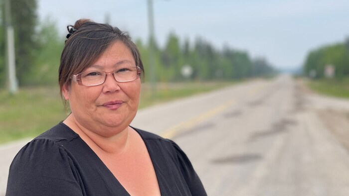 April Martel, en mai 2023, à Hay River.