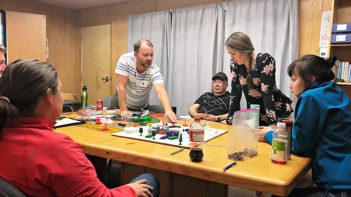 Une rencontre d'équipe autour d'une table.