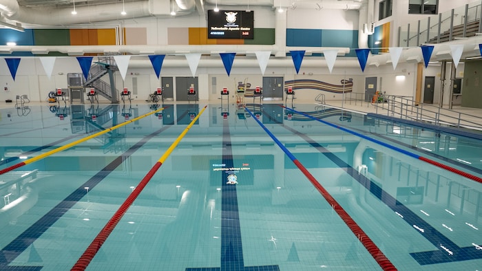 La piscine principale du centre aquatique de Yellowknife, le 30 avril 2025. 