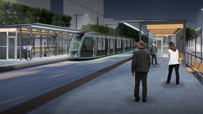 Une maquette du tramway comme présentée le 20 novembre.
