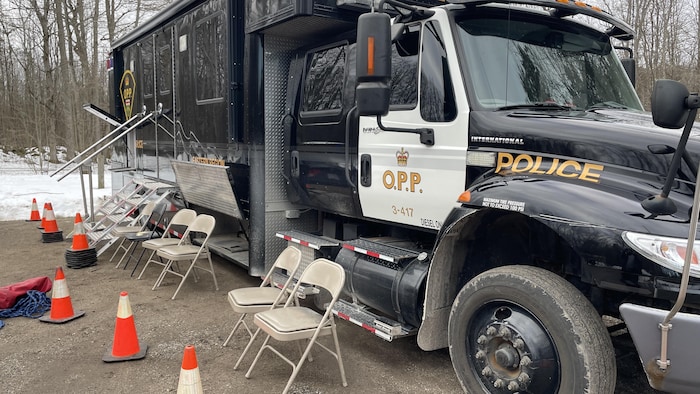 Un camion de la Police provinciale de l'Ontario.
