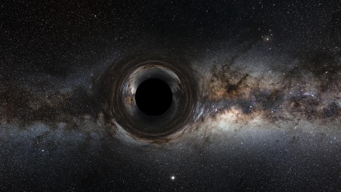 Un trou noir stellaire. (Illustration artistique).