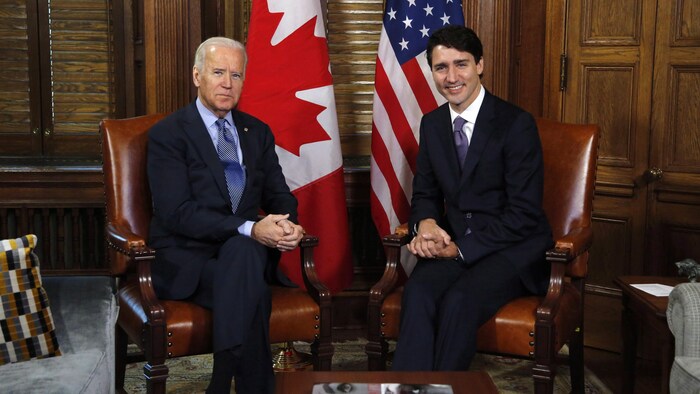 Joe Biden y Justin Trudeau.