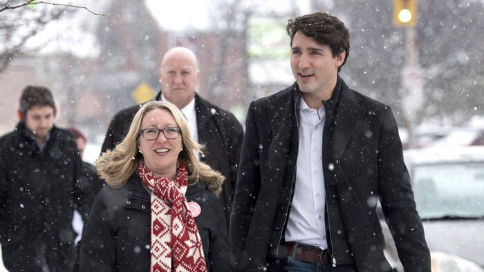 Le premier ministre Justin Trudeau a participé à l'événement d'Ottawa pour prêter main-forte à sa candidate, Mona Fortier, le 24 mars 2017