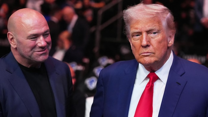 Dana White (à gauche) et Donald Trump (à droite).