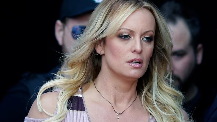 Stephanie Clifford, the adult film performer known as Stormy Daniels, is shown at an event in Berlin, Germany, on Oct. 11, 2018. 