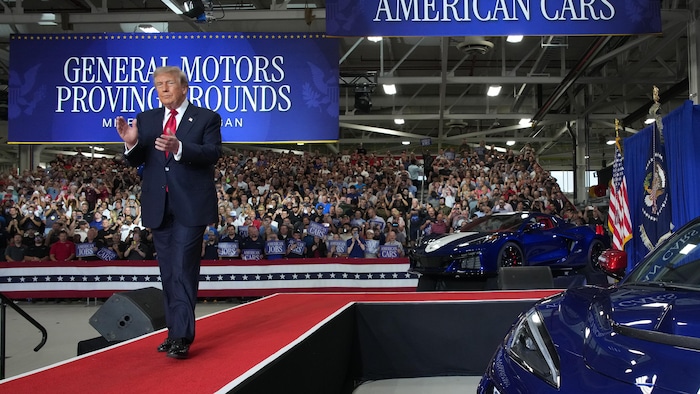 En juillet, Donald Trump a visité le Michigan, État où se joue une lutte importante lors des élections de mi-mandat.