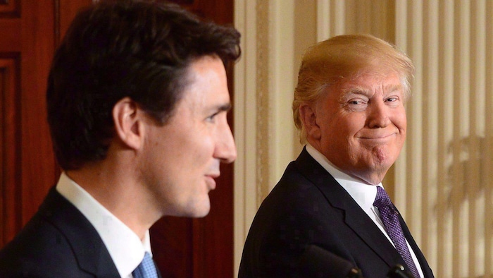 Justin Trudeau et Donald Trump. 