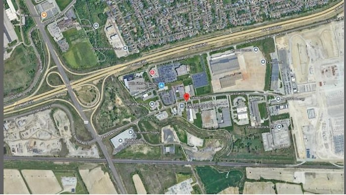 Carte du parc industriel Twin Paks à Windsor.