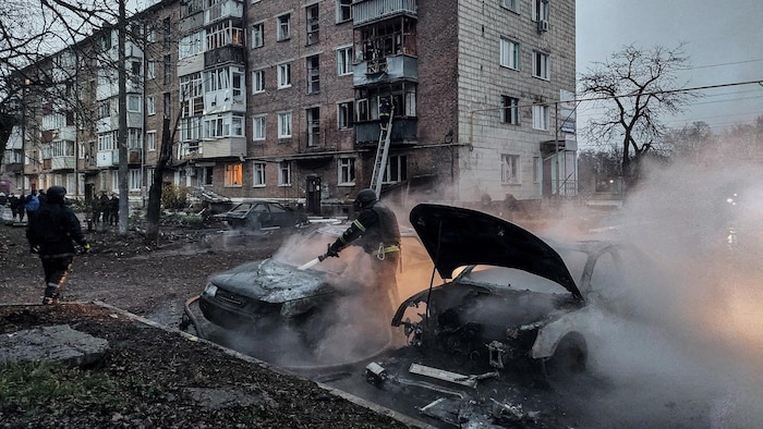 Attaque de drones russes dans la région de Soumy en Ukraine.