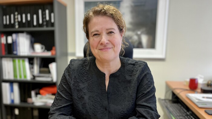 Marie-Karlynn Laflamme prend la pose.