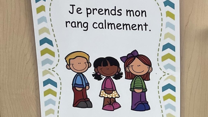 Pictogramme dans la classe d'accueil de Vanessa Ibanez.