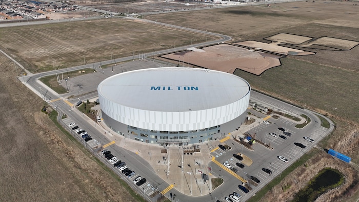 Le vélodrome de Milton vu des airs.
