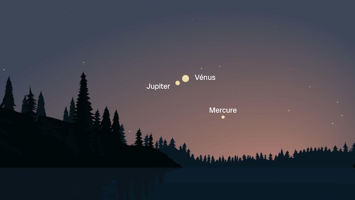 Jupiter et Vénus apparaîtront proches dans le ciel, le 8 juin 2026.