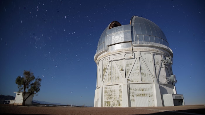 An observatory seen from the outside. vera rubin observatory reveals first