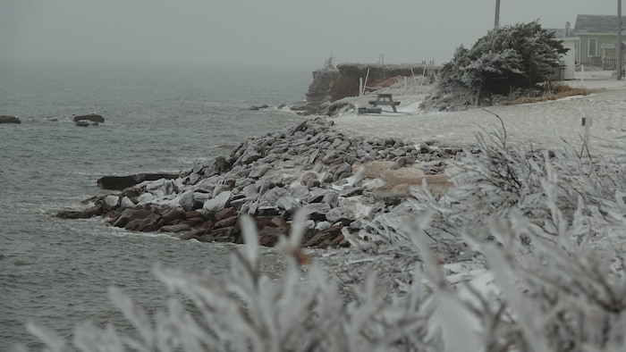 Du verglas aux îles de la Madeleine.