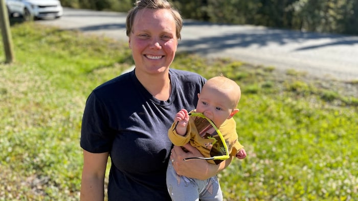 Veronica Huggard et son bébé.