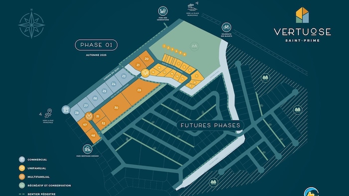 Carte de la phase 1 du quartier vertuose.