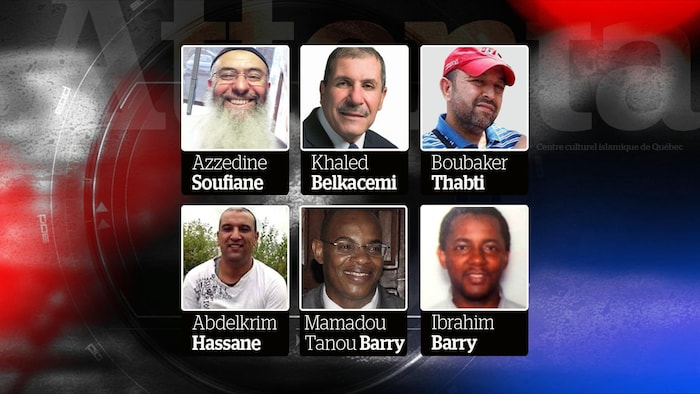 Les six victimes de l'attentat dans une mosquée de Québec