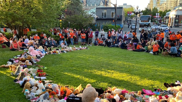Neel, currently the acting head of the Indigenous Collections and Repatriation Department at the Royal B.C. Museum, helped organize a vigil and prayer ceremony at Mungo Martin House in Thunderbird Park, next to the museum, on May 31.