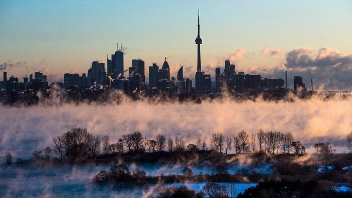 Une image de la Ville de Toronto sous le froid.