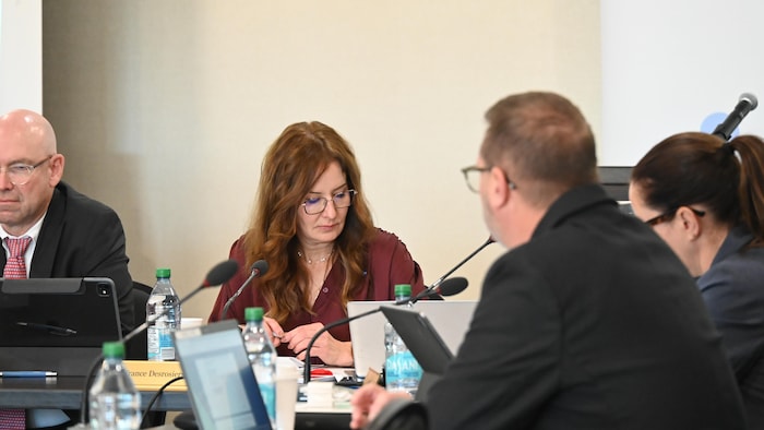 France Desrosiers entourée des autres membres du conseil d'administration.